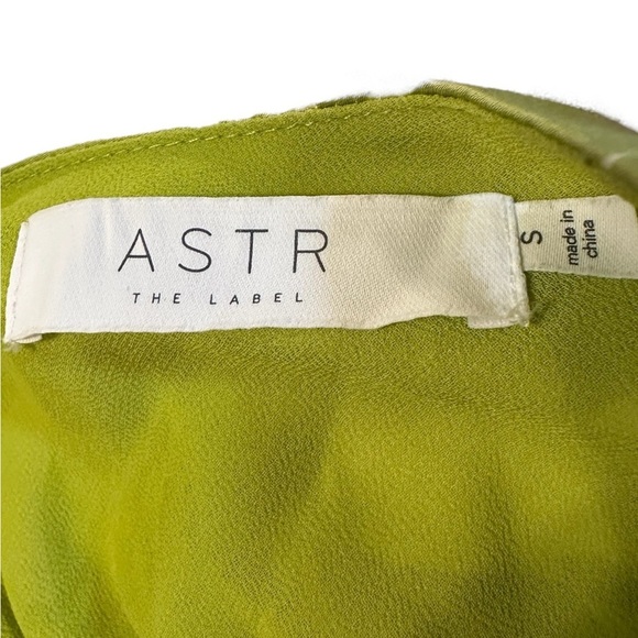 ASTR the label Women's Quinta Dress Celery Green Floral Halter Necklace Small - Picture 8 of 12